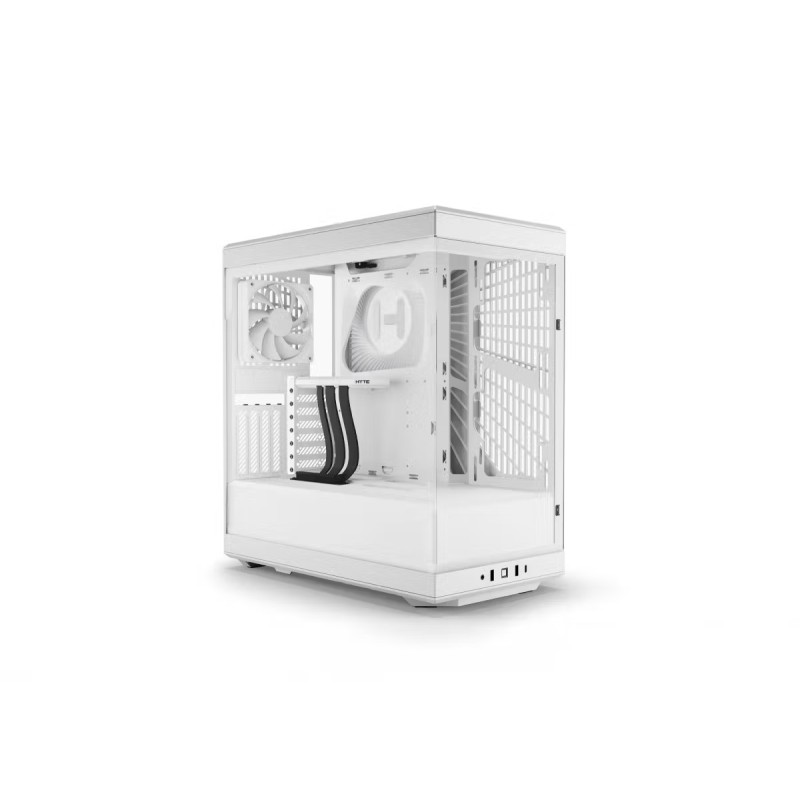 HYTE Y40 All White with 2 Fans and Gen 4.0 Riser Cable HYTE Y40 All White with 2 Fans and Gen 4.0 Riser Cable