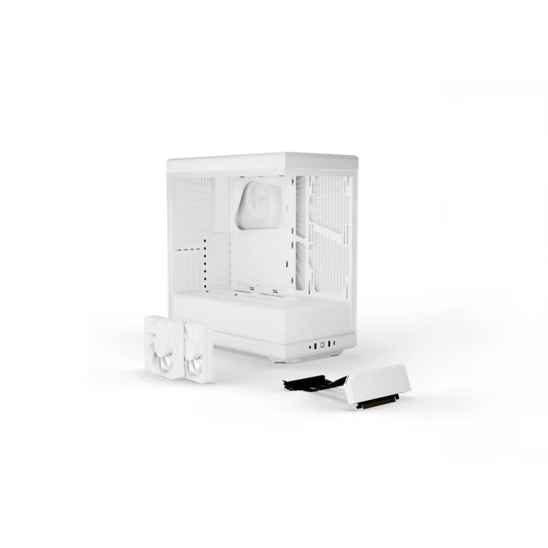 HYTE Y40 All White with 2 Fans and Gen 4.0 Riser Cable HYTE Y40 All White with 2 Fans and Gen 4.0 Riser Cable