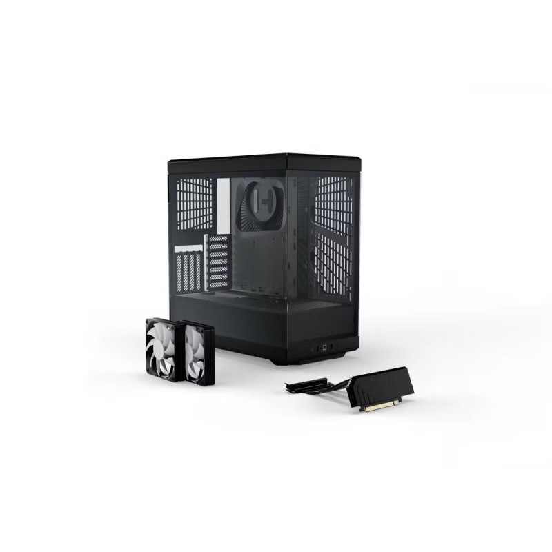 HYTE Y40 All Black with 2 Fans and Gen 4.0 Riser Cable HYTE Y40 All Black with 2 Fans and Gen 4.0 Riser Cable