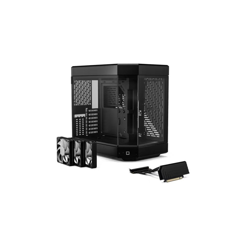 HYTE Y60 with 3 Fans with Gen 4.0 Riser Cable All Black HYTE Y60 with 3 Fans with Gen 4.0 Riser Cable All Black