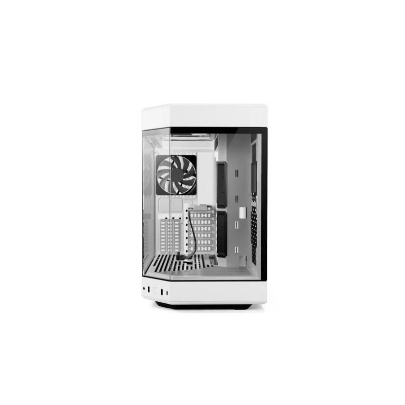 HYTE Y60 with 3 Fans with Gen 4.0 Riser Cable All white HYTE Y60 with 3 Fans with Gen 4.0 Riser Cable All white