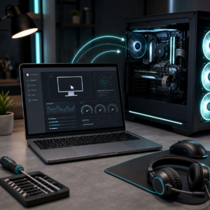 Remote support workstation connected to a desktop PC