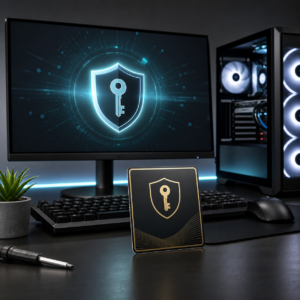 Secure software license activation screen
