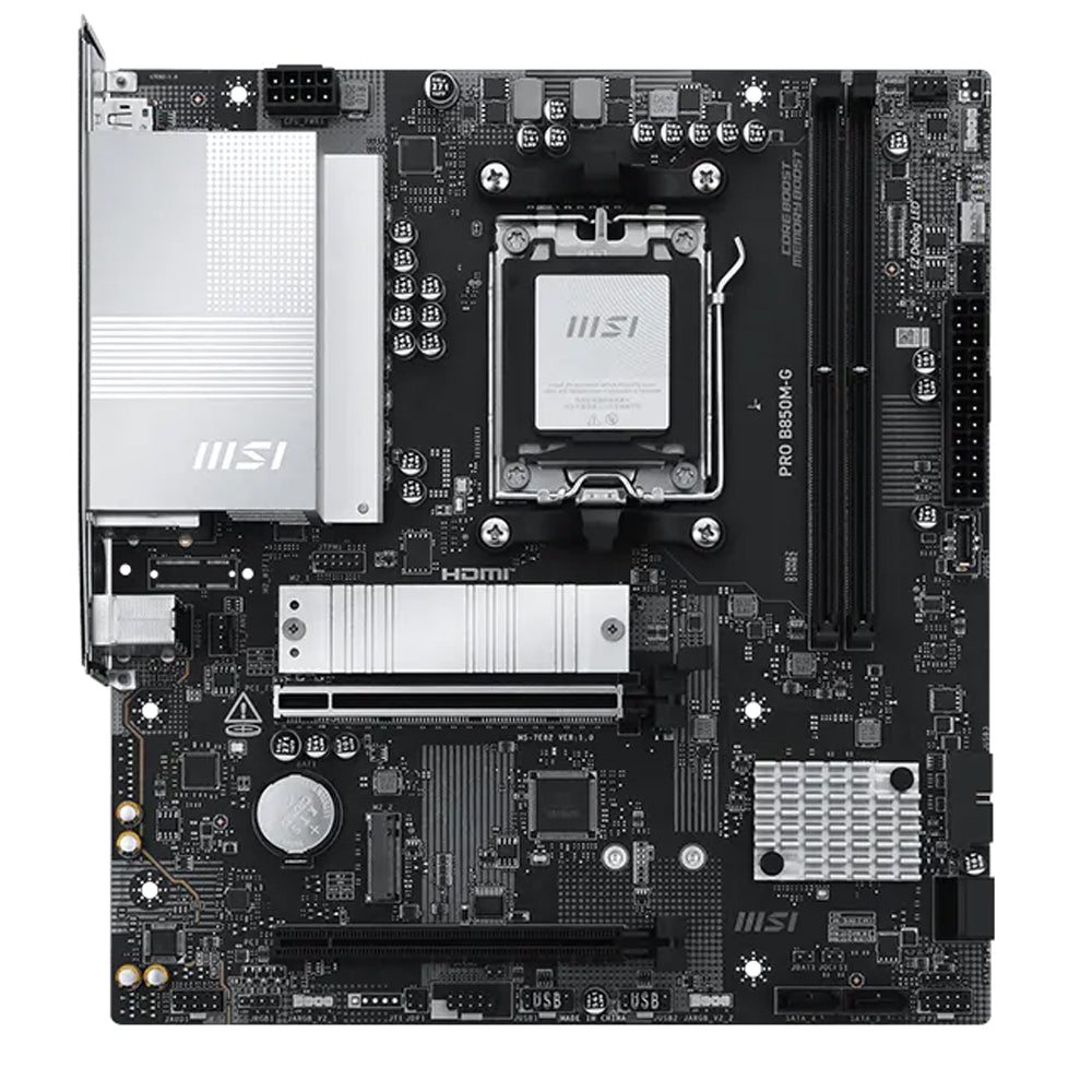 MSI PRO B850M-G motherboard rear I O layout