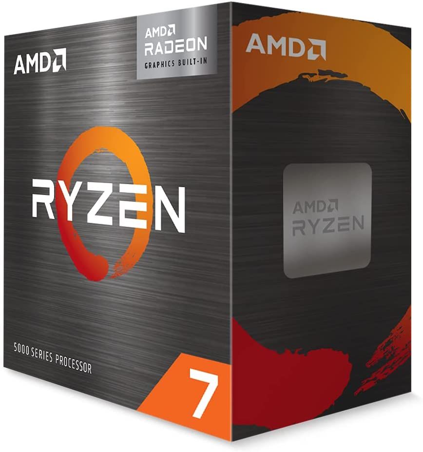 Alternative view of AMD Ryzen 7 5700G 8-Core, 16-Thread Desktop Processor with Radeon Graphics, AMD Radeon Graphics Vega 8