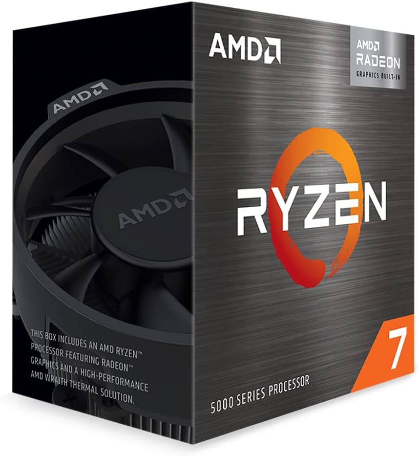 AMD Ryzen 7 5700G 8-Core, 16-Thread Desktop Processor with Radeon Graphics, AMD Radeon Graphics Vega 8