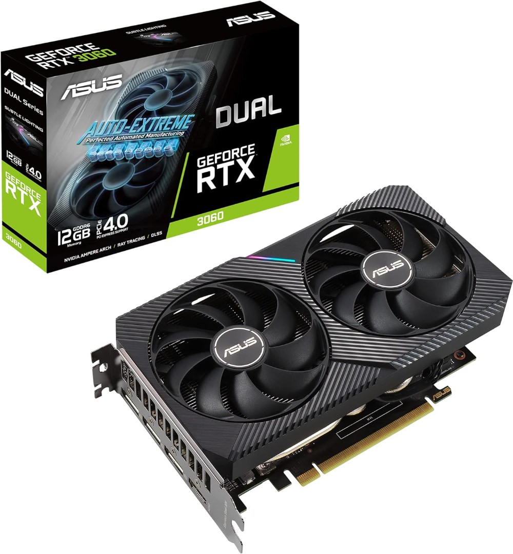 ASUS Dual NVIDIA GeForce RTX 3060 V2 OC Edition 12GB GDDR6