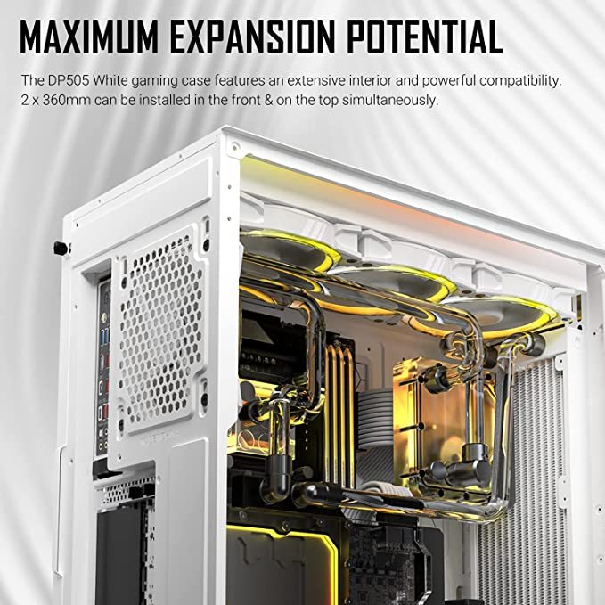 Alternative view of Antec Dark League DP505 White, Mesh, 3 x 120mm ARGB Fans, Mid-Tower E-ATX