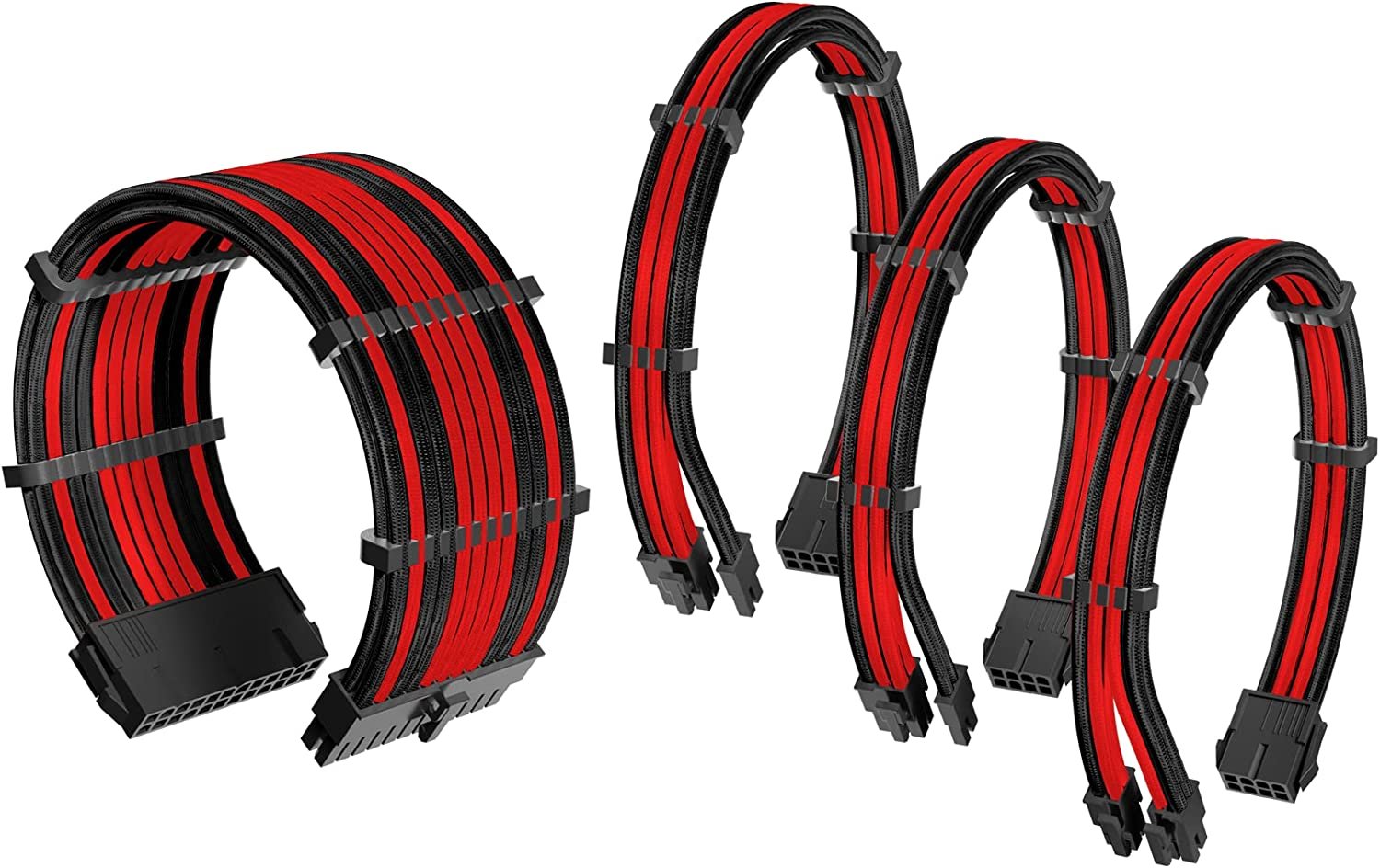 Antec Power Supply Sleeved Cable, Black/Red
