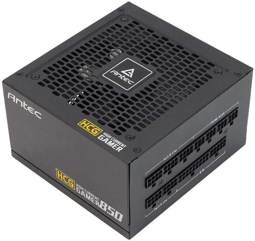 Alternative view of Antec HCG850 Gold Power Supply 850 Watts 80 Plus Gold PSU with 120mm Silent FDB Fan, Full Modular, Japanese Capacitors, Active PFC