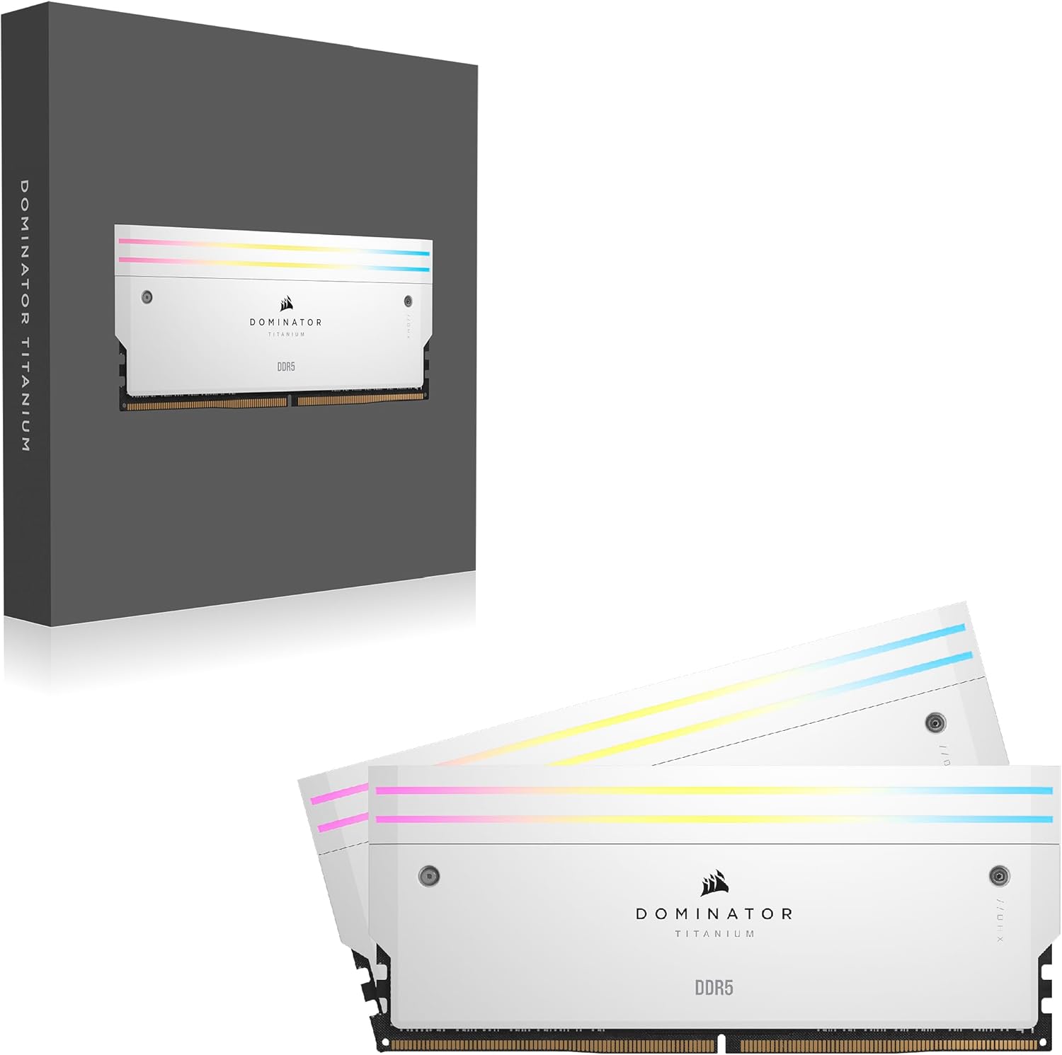 Corsair DOMINATOR TITANIUM RGB 64GB (2x32GB) DDR5 6600MT/s White