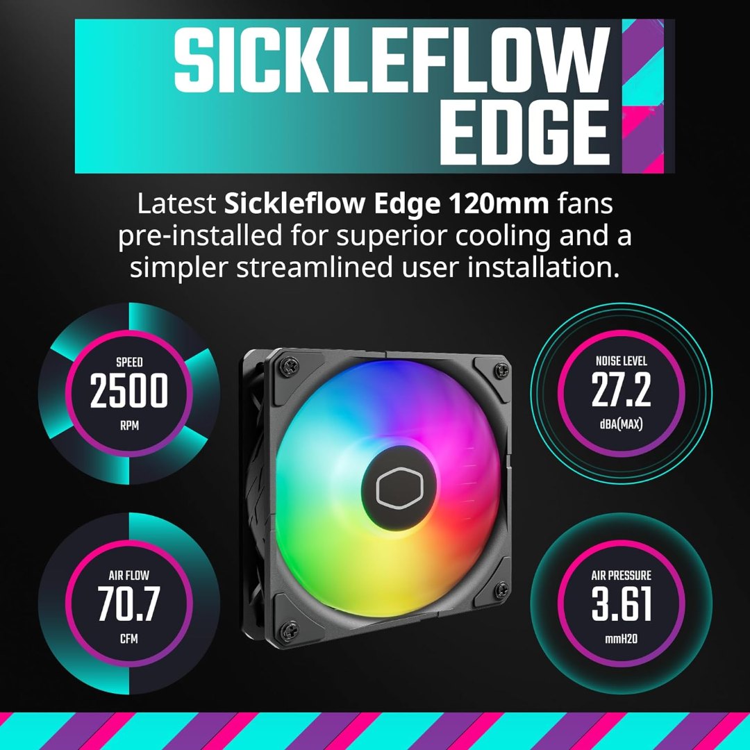 Alternative view of CoolerMaster MasterLiquid 240 Atmos ARGB