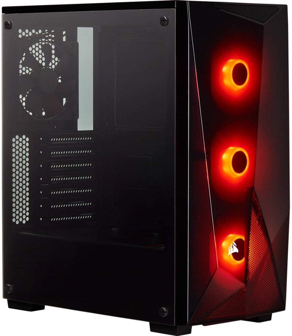 Corsair Carbide Series SPEC-DELTA RGB Mid-Tower ATX Gaming Case, Tempered Glass & Plus PSU CV550W