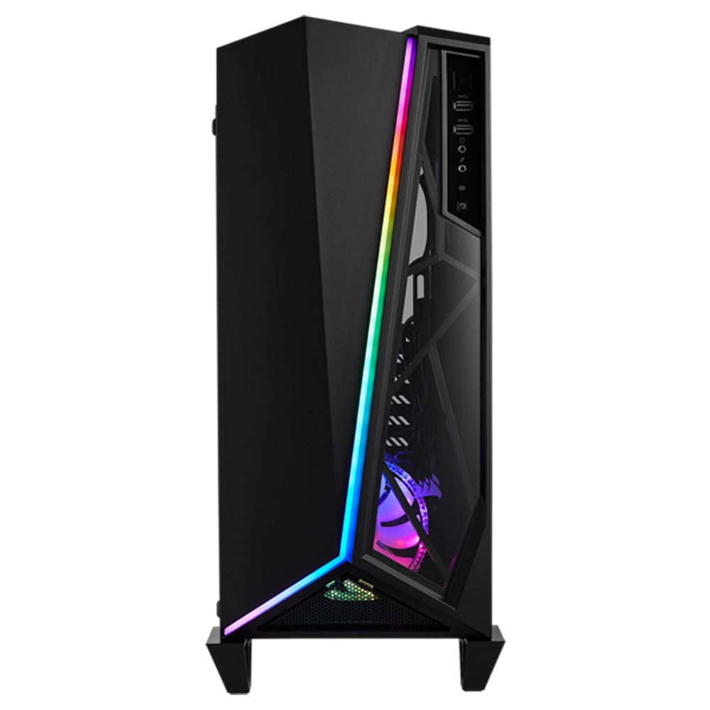 Alternative view of CORSAIR Carbide SPEC-Omega RGB Mid-Tower Gaming Case, 2 RGB Fans, Lighting Node PRO Included, Tempered Glass