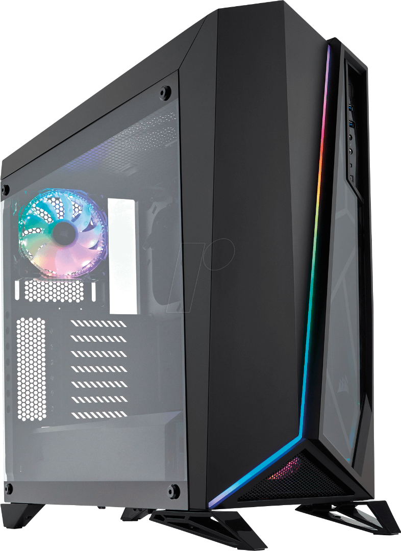 CORSAIR Carbide SPEC-Omega RGB Mid-Tower Gaming Case, 2 RGB Fans, Lighting Node PRO Included, Tempered Glass