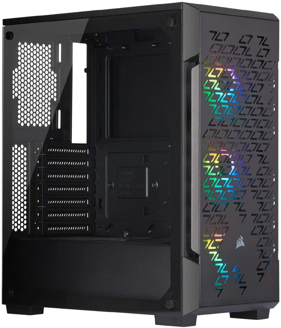 Corsair iCUE 220T RGB Airflow Tempered Glass Mid-Tower Smart Case - Black