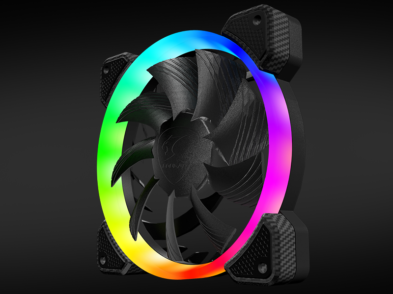 Alternative view of Cougar VORTEX RGB HPB 120m Cooling Kit 3x