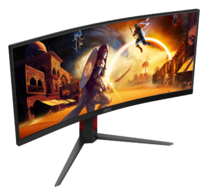 Alternative view of Monitor AOC Gaming CU34G4, 34-inch,WQHD,Curved 1500R,180Hz,Fast VA,0.5ms,Stand Adjustments