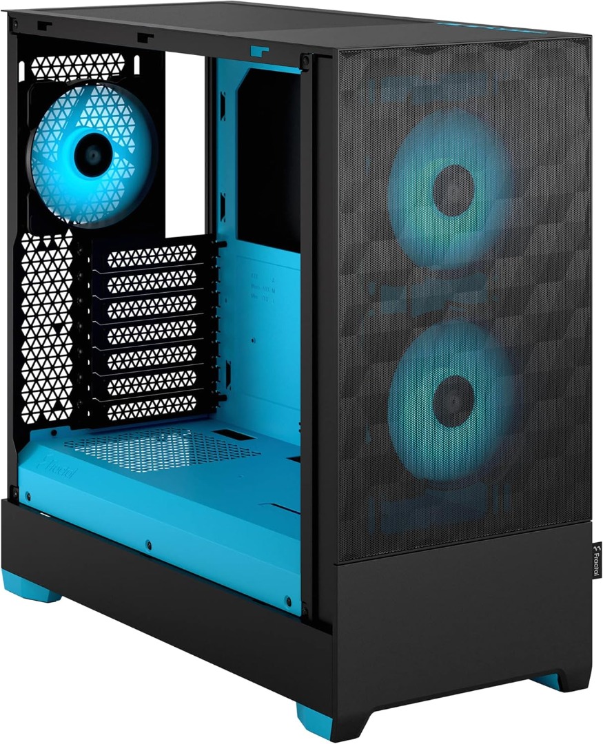 Fractal Pop Air RGB Cyan Core TG Clear Tint