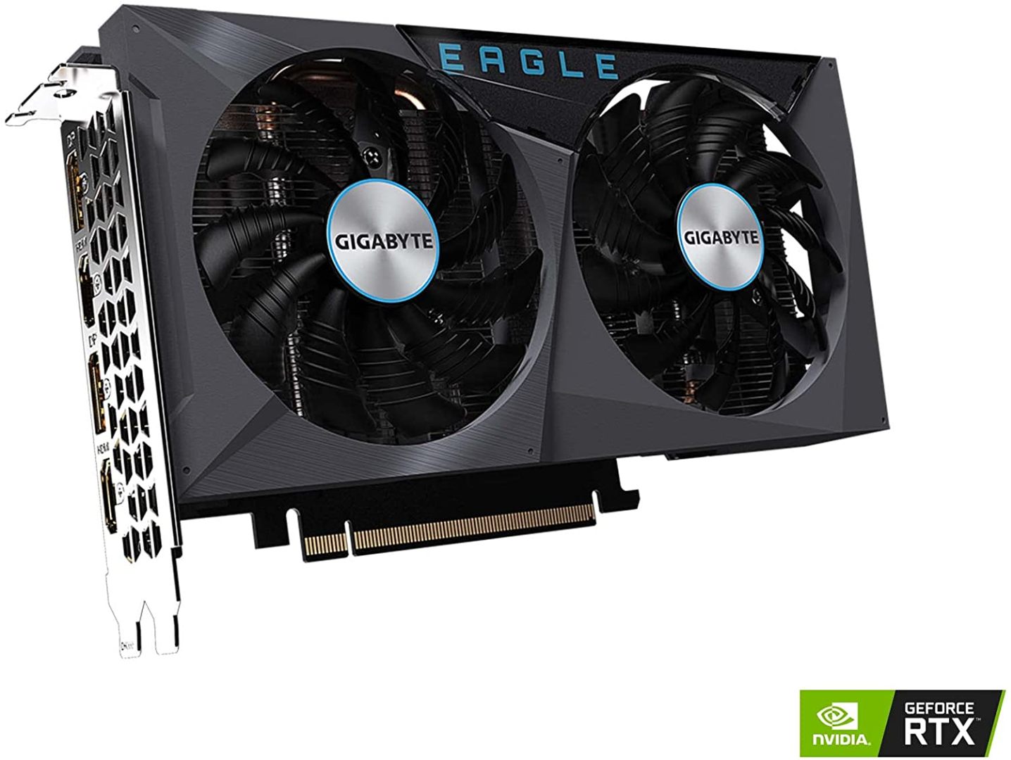 Alternative view of GIGABYTE GeForce RTX 3050 Eagle OC 8G Graphics Card, 2X WINDFORCE Fans, 8GB GDDR6 128-bit GDDR6