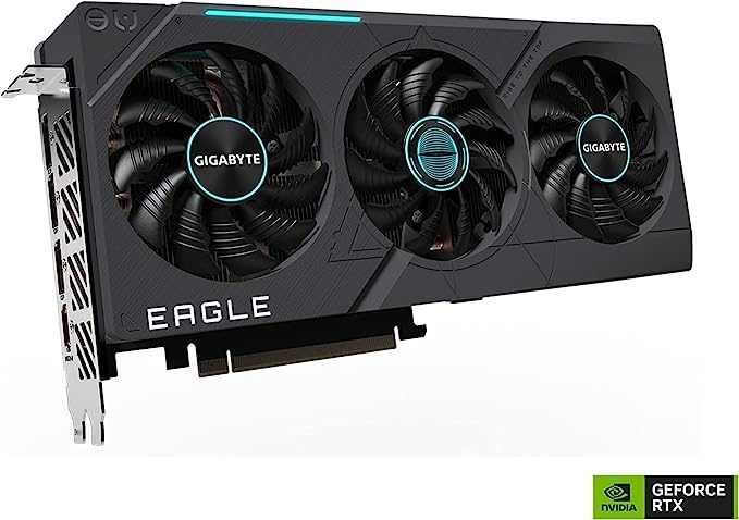 Alternative view of Gigabyte GeForce RTX 4070 Eagle OC 12G Graphics Card, 3X WINDFORCE Fans, 12GB 192-bit GDDR6X