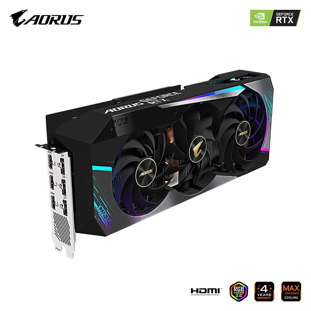Alternative view of Gigabyte RTX 3080 AORUS Xtreme 10GB GDDR6X