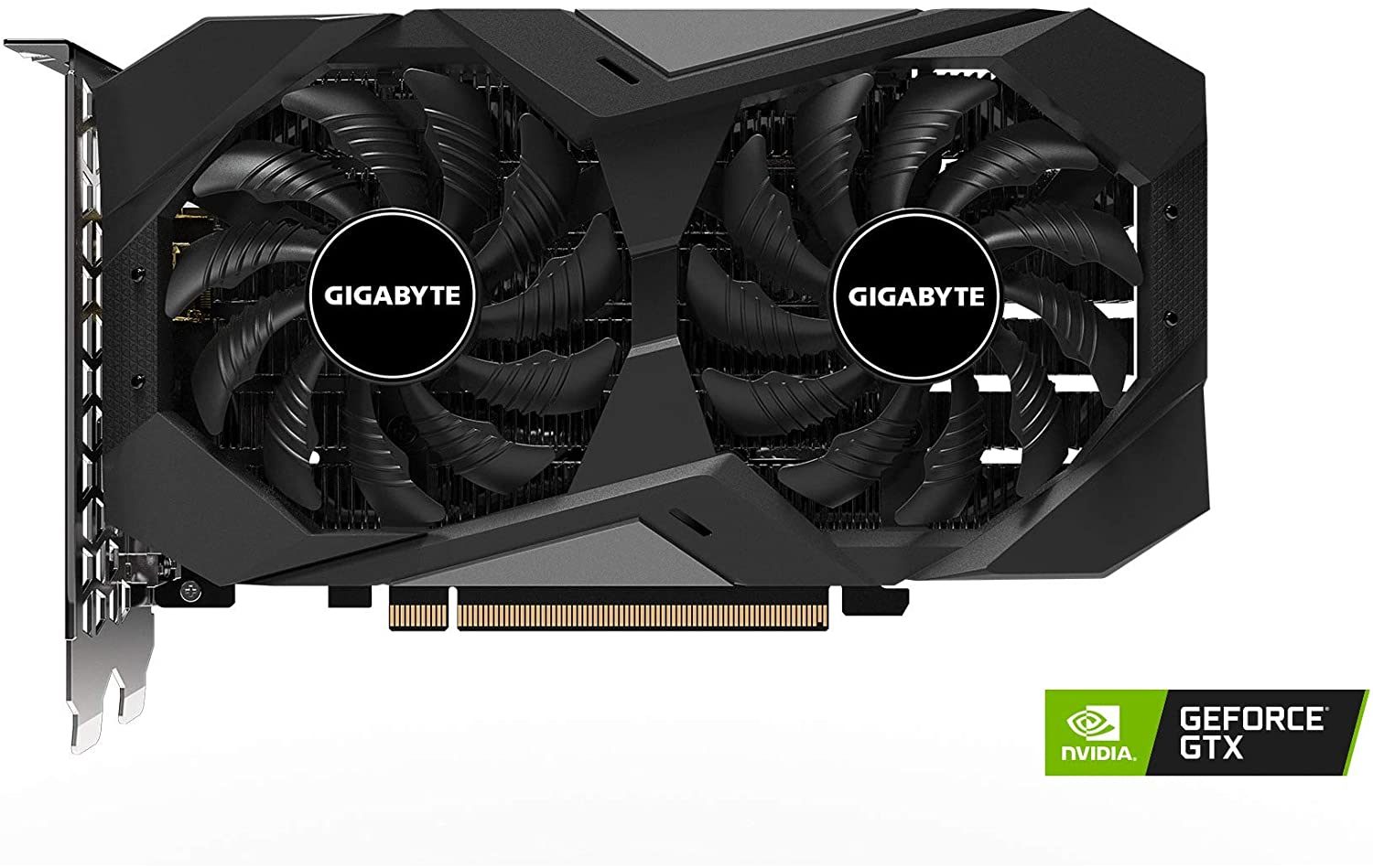 Alternative view of Gigabyte GeForce GTX 1650 D6 WINDFORCE OC 4G Graphics Card, 2X WINDFORCE Fans, 4GB 128-Bit GDDR6, GV-N1656WF2OC-4GD Video Card
