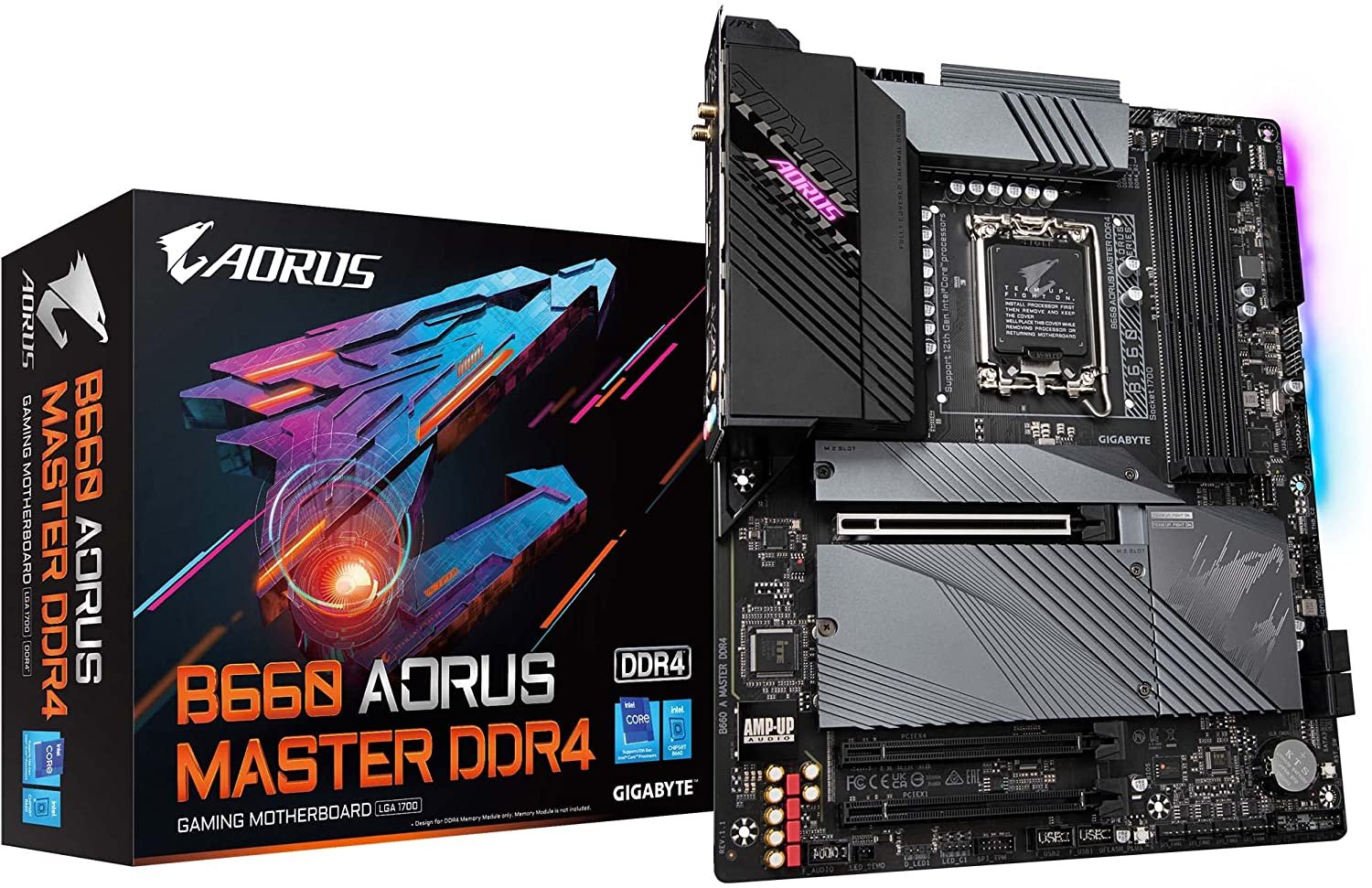 Gigabyte B660 AORUS Master DDR4 (B660/ Intel/LGA 1700/ ATX/ DDR4/ Triple M.2/ PCIe 4.0/ USB 3.2 Gen2 Type-C/WiFi 6 802.11ax/ Intel 2.5GbE LAN/Motherboard)