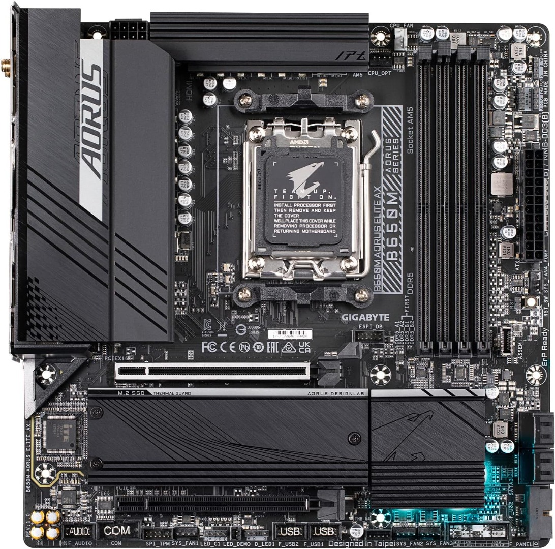 Alternative view of GIGABYTE B650M AORUS Elite AX
