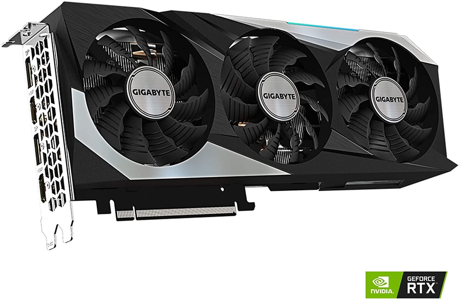 Alternative view of GIGABYTE GeForce RTX 3060 Ti Gaming OC PRO 8G (REV3.0) Graphics Card, 3X WINDFORCE Fans, LHR, 8GB 256-bit GDDR6,