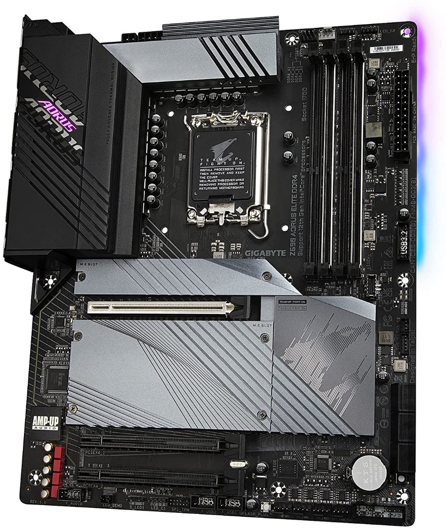GIGABYTE Z690 AORUS Elite DDR4 (LGA 1700/ Intel Z690/ ATX/ DDR4/ Quad M.2/ PCIe 5.0/ USB 3.2 Gen2X2 Type-C/2.5GbE LAN/Gaming Motherboard) - Image 3