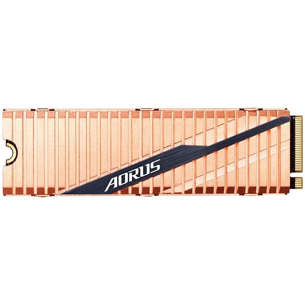 Alternative view of GIGABYTE AORUS NVMe Gen4 M.2 1TB PCI-Express 4.0 Interface High Performance Gaming, Full Body Copper Heat Spreader, Toshiba 3D NAND, DDR Cache Buffer