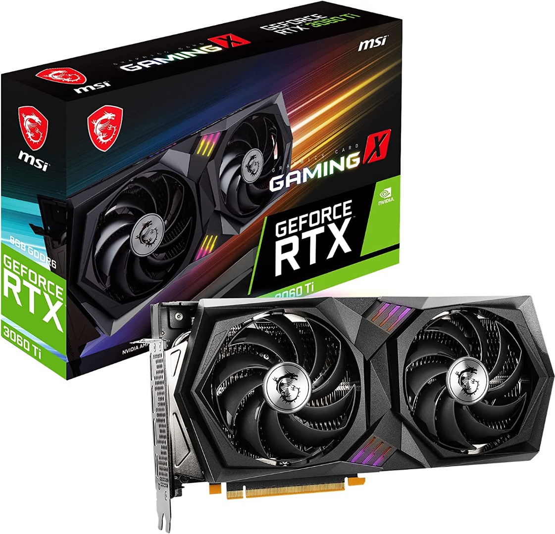 MSI RTX 3060 Ti GAMING X Graphics Card 8GB GDDR6
