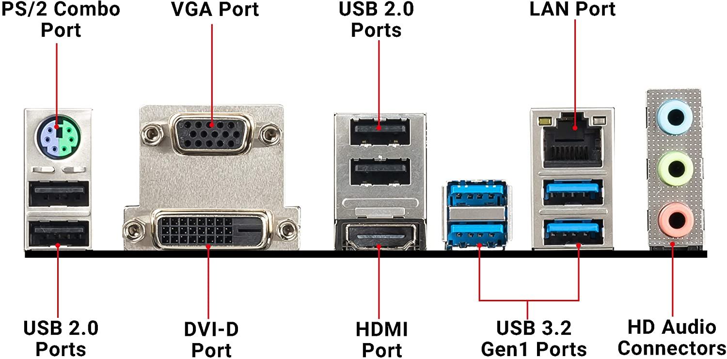 Alternative view of MSI ProSeries AMD Ryzen 2ND and 3rd Gen AM4 M.2 USB 3 DDR4 D-Sub DVI HDMI Micro-ATX Motherboard (B450M PRO-VDH Max)