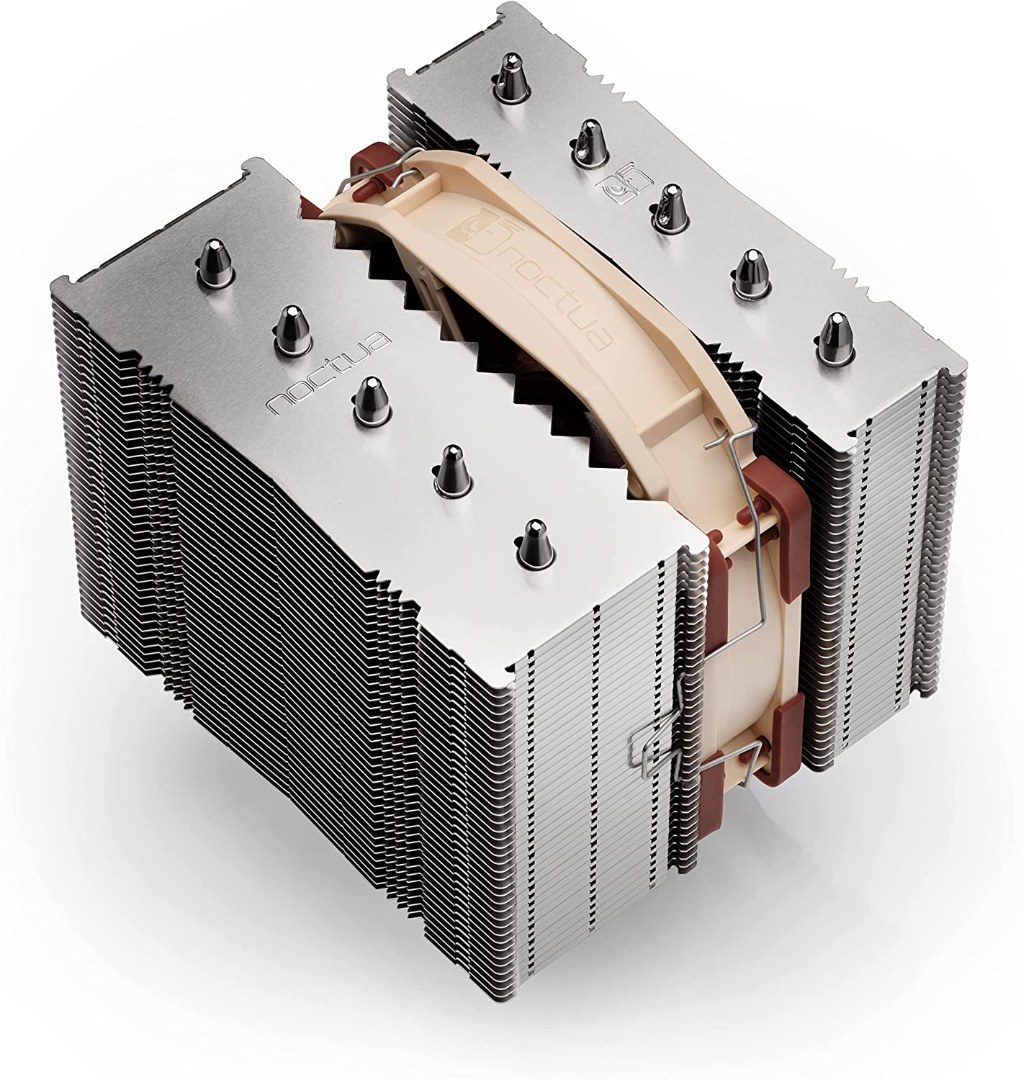 Alternative view of Noctua NH-D12L, Low-Height Dual-Tower CPU Cooler (120mm, Brown)