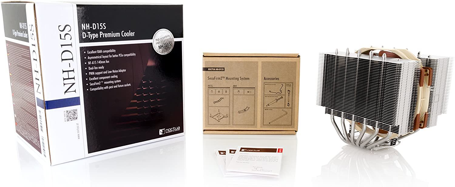 Noctua NH-D15S, Premium Dual-Tower CPU Cooler with NF-A15 PWM 140mm Fan (Brown)