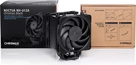 Noctua NH-U12A chromax.Black, 120mm Single-Tower CPU Cooler (Black)