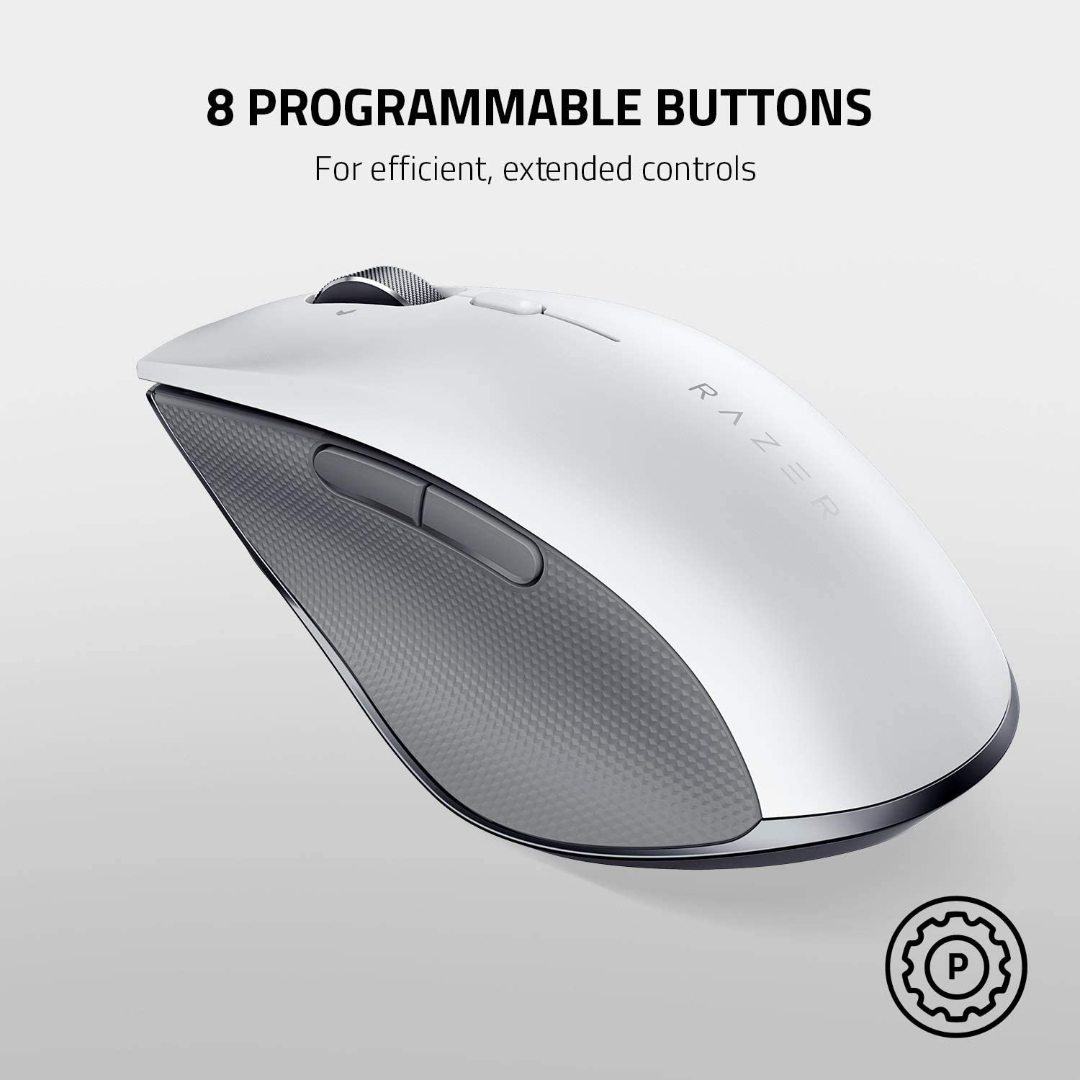 Alternative view of Razer Pro Click Humanscale Wireless Mouse: Ergonomic Form Factor - 5G Advanced Optical Sensor - Multi-Host Connectivity - 8 Programmable Buttons - Extended Battery Life of up to 400 Hours