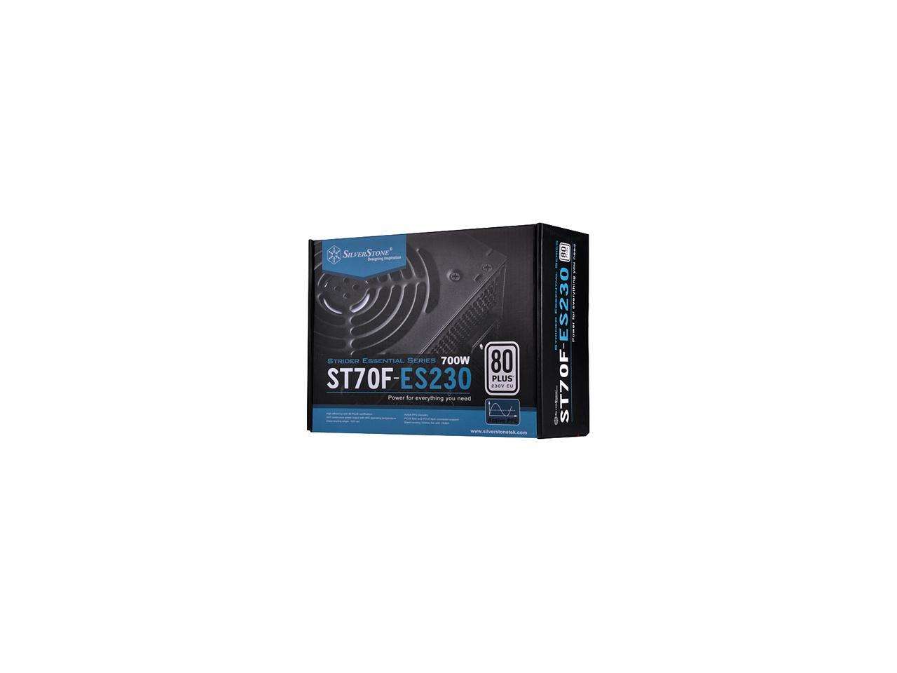 SilverStone Strider Series SST-ST70F-ES230 700W ATX12V 80 PLUS Certified Active PFC (PF>0.9 at full load) PFC Essential PSU