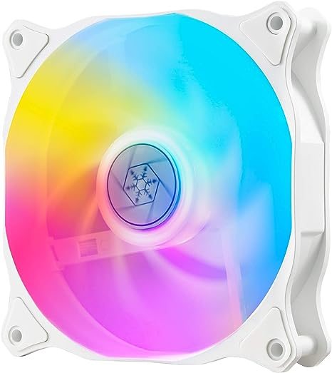 SilverStone Technology Air Blazer 120RW, PWM, ARGB, 120mm, White Frame, Translucent Fan Blades