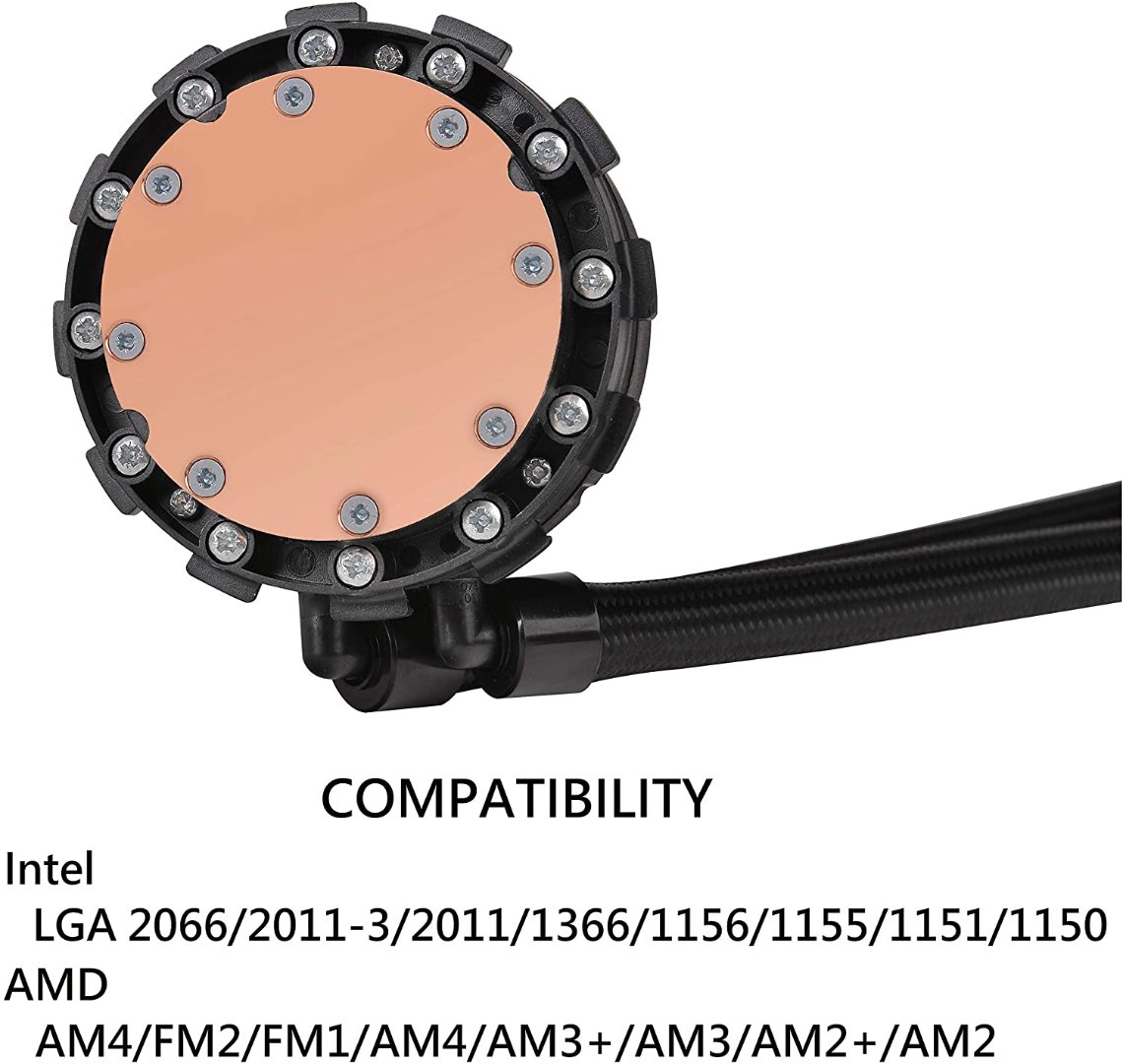 Alternative view of Thermaltake Water 3.0 ARGB Motherboard Sync Edition AMD/Intel LGA1200 Ready 360 All-in-One Liquid Cooling System