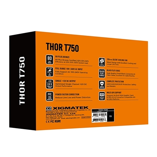 Alternative view of XIGMATEK THOR T750M 750W 80 Plus Bronze Fully Modular