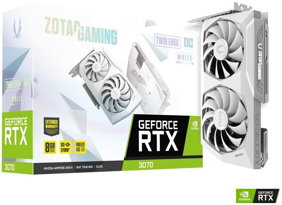 ZOTAC GAMING GeForce RTX 3070 White Twin Edge OC 8GB GDDR6 256-bit 14 Gbps PCIE 4.0