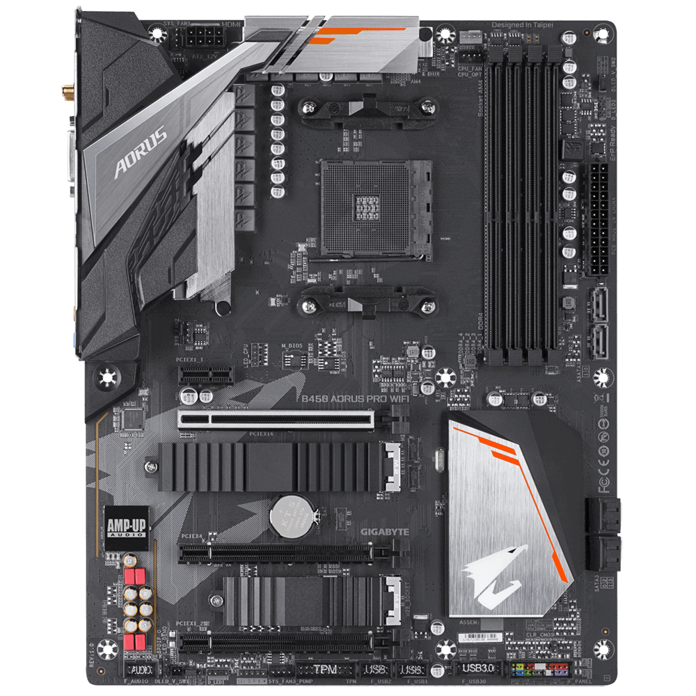 Alternative view of GIGABYTE B450 AORUS PRO Wi-Fi