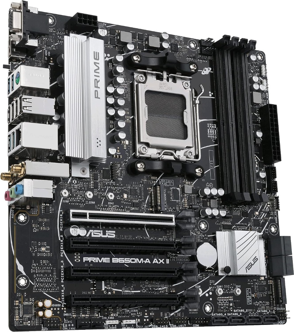 Alternative view of ASUS Prime B650M-A AX II AMD B650
