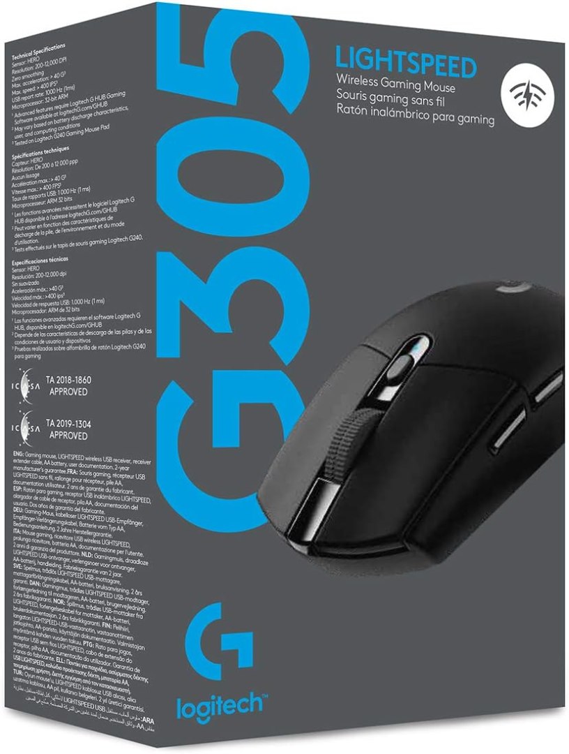 Logitech G305 Black Wireless Gaming Mouse