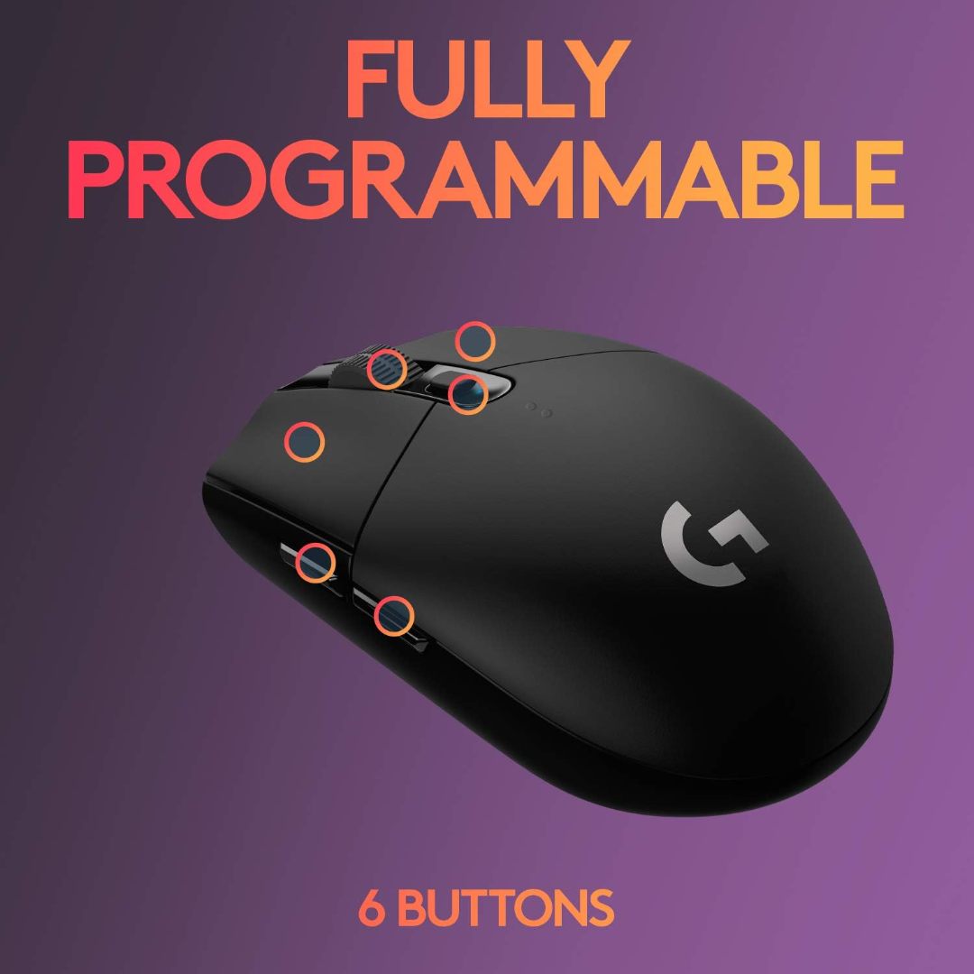 Logitech G305 Black Wireless Gaming Mouse - Image 4