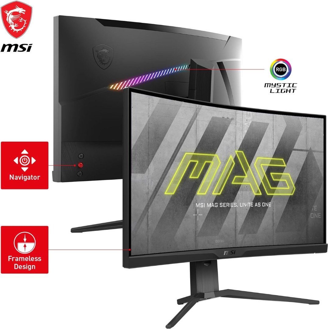Alternative view of MSI MAG325CQRF QD, 31.5" Gaming Monitor, 2560 x 1440 (QHD) Rapid VA with Quantum Dot, 1 ms, 170Hz