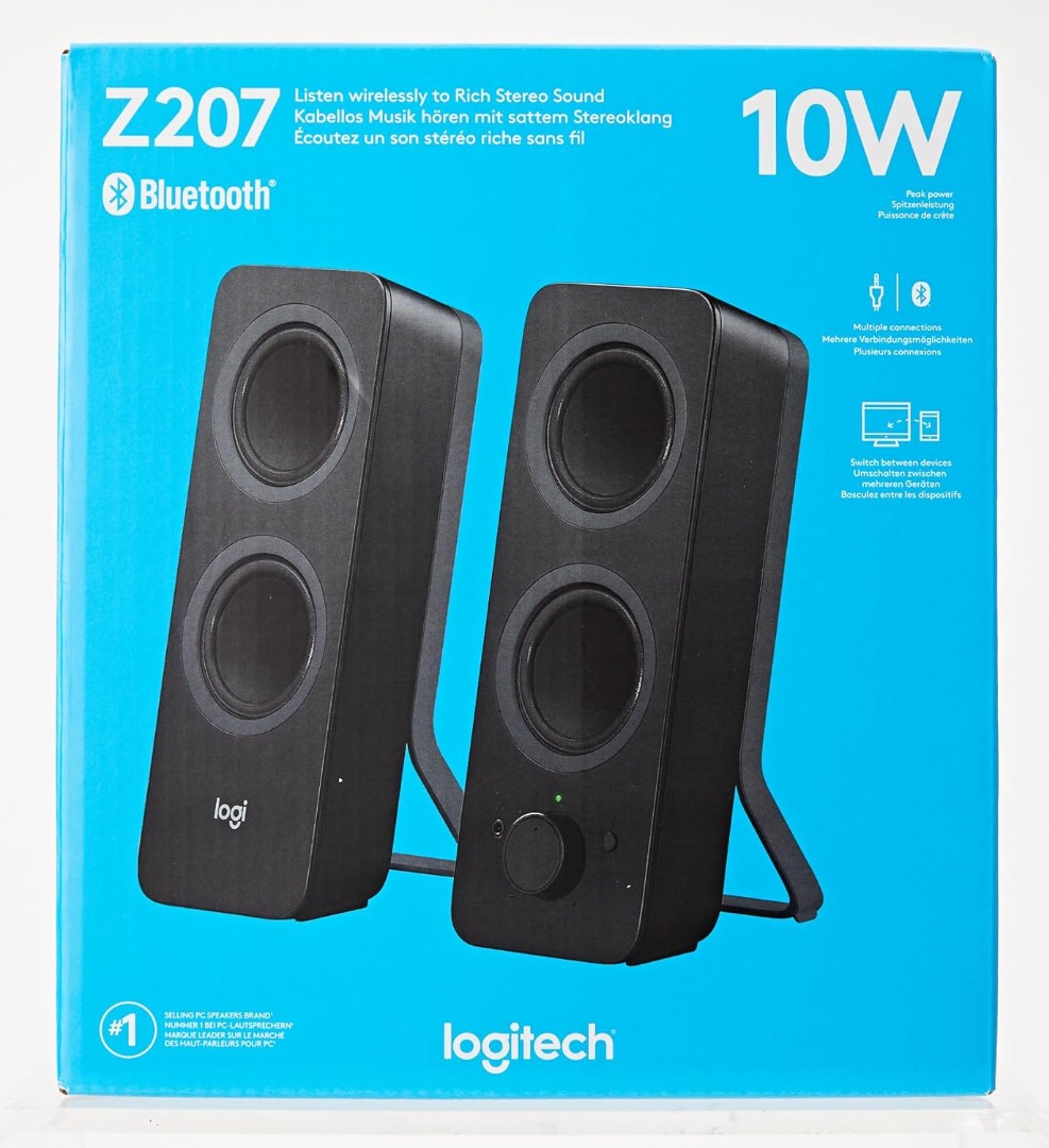 Logitech Z207 Black Bluetooth Speaker - Image 7
