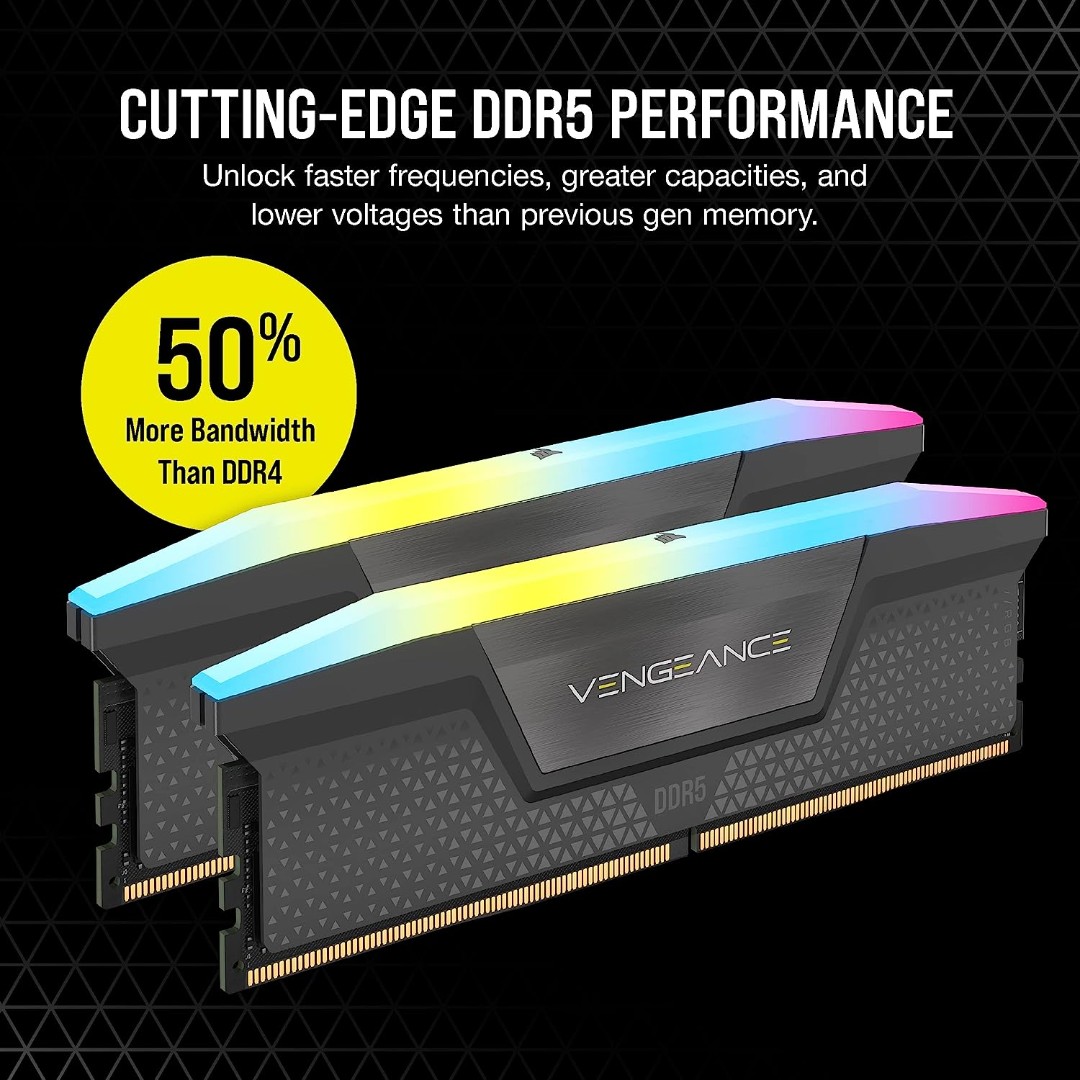 Corsair VENGEANCE RGB 64GB (2x32GB) DDR5 6000MT/s CL30 - Image 5